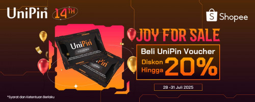 🎉 JOY FOR SALE – Diskon Hingga 20% untuk Pembelian UniPin Voucher di Shopee!